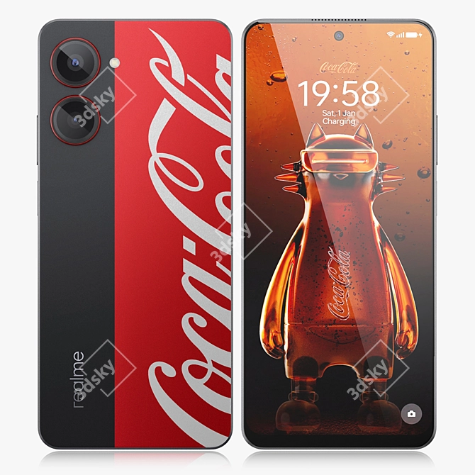 Realme 10 Pro 5G Coca-Cola Renderer 3D model image 1