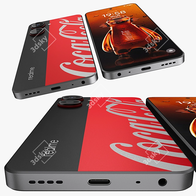 Realme 10 Pro 5G Coca-Cola Renderer 3D model image 2