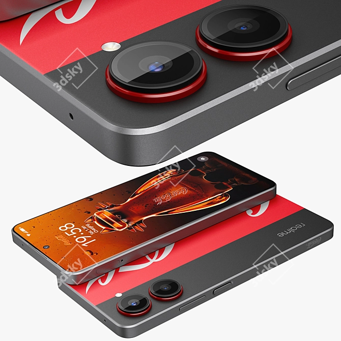 Realme 10 Pro 5G Coca-Cola Renderer 3D model image 4