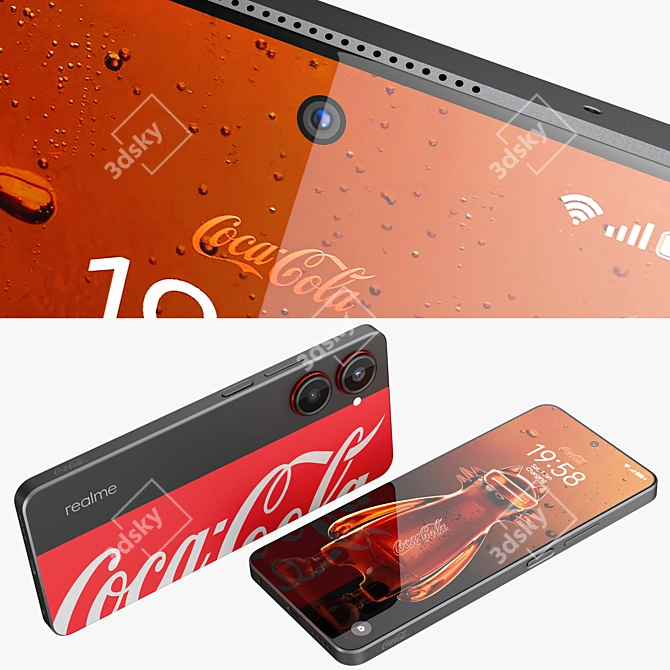 Realme 10 Pro 5G Coca-Cola Renderer 3D model image 5