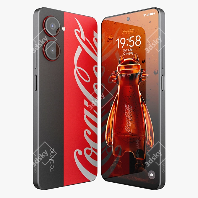 Realme 10 Pro 5G Coca-Cola Renderer 3D model image 6