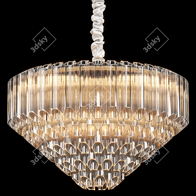 Crystal Cascade Chandelier AURORA LUX 3D model image 1