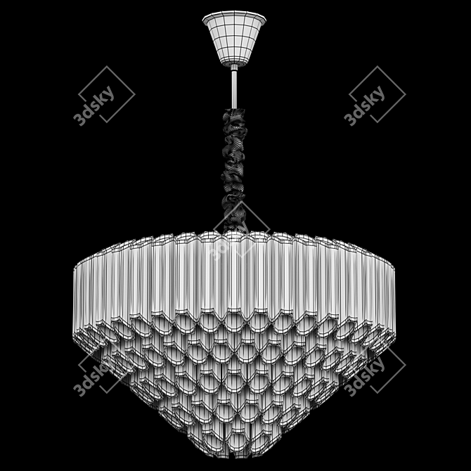 Crystal Cascade Chandelier AURORA LUX 3D model image 2