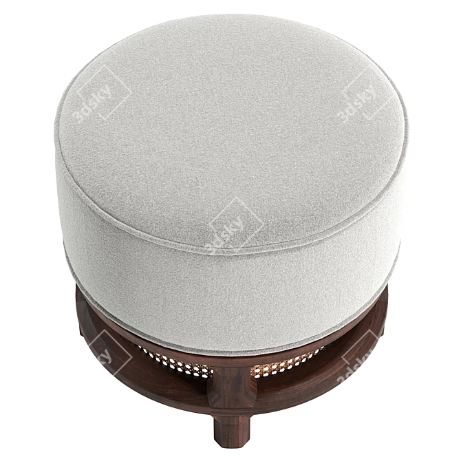 Modern Upholstered George Stool 3D model image 3