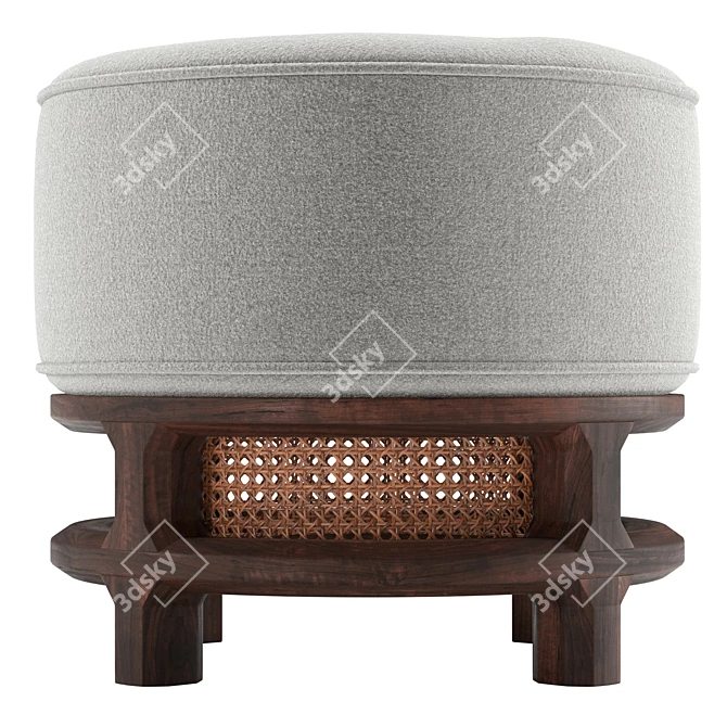 Modern Upholstered George Stool 3D model image 4