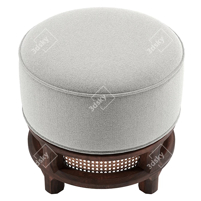 Modern Upholstered George Stool 3D model image 5