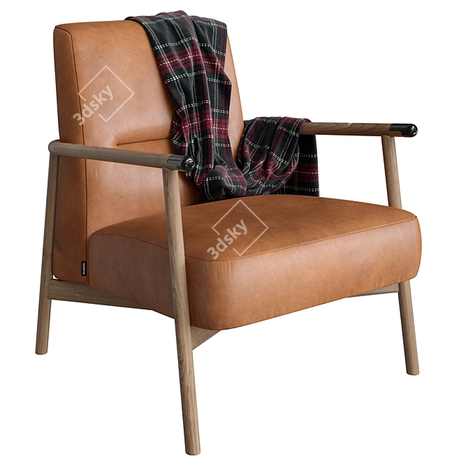 Modern Lounge Armchair, Studio Design 3D model image 1