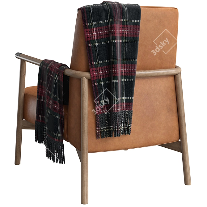 Modern Lounge Armchair, Studio Design 3D model image 4