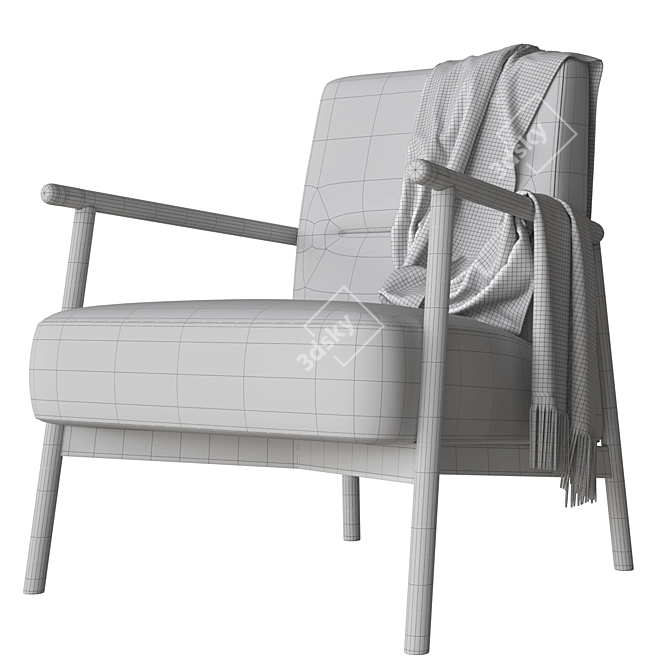 Modern Lounge Armchair, Studio Design 3D model image 6