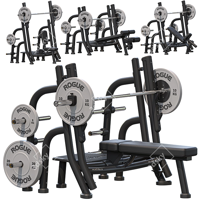 Matrix Magnum Series Benches: Strength and Precision 3D model image 8