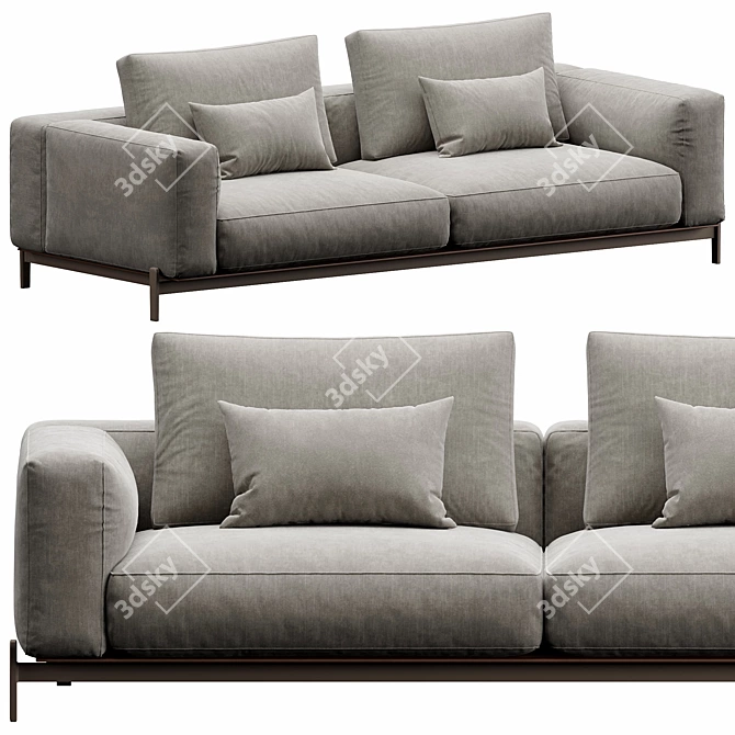 Modern Poliform Brera Living Set 3D model image 1