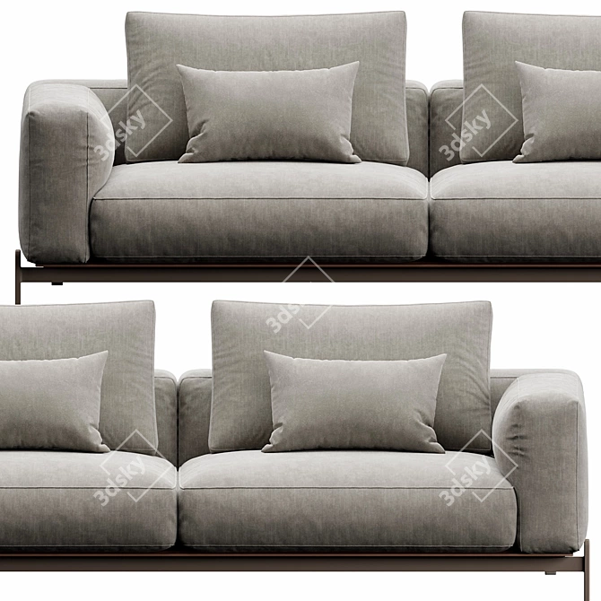 Modern Poliform Brera Living Set 3D model image 6