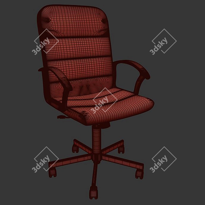 Ergonomic Swivel Chair Height Adjustable 3D model image 5