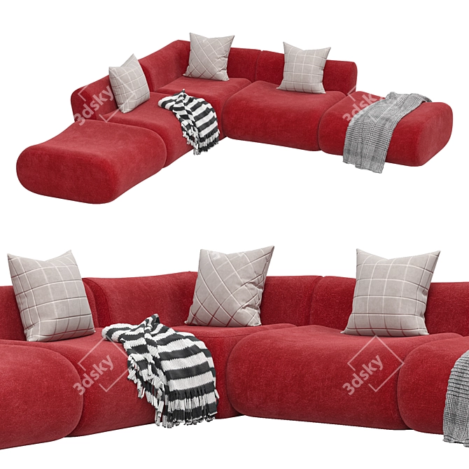 Modern Modular Sofa Lemmy Collection 3D model image 2