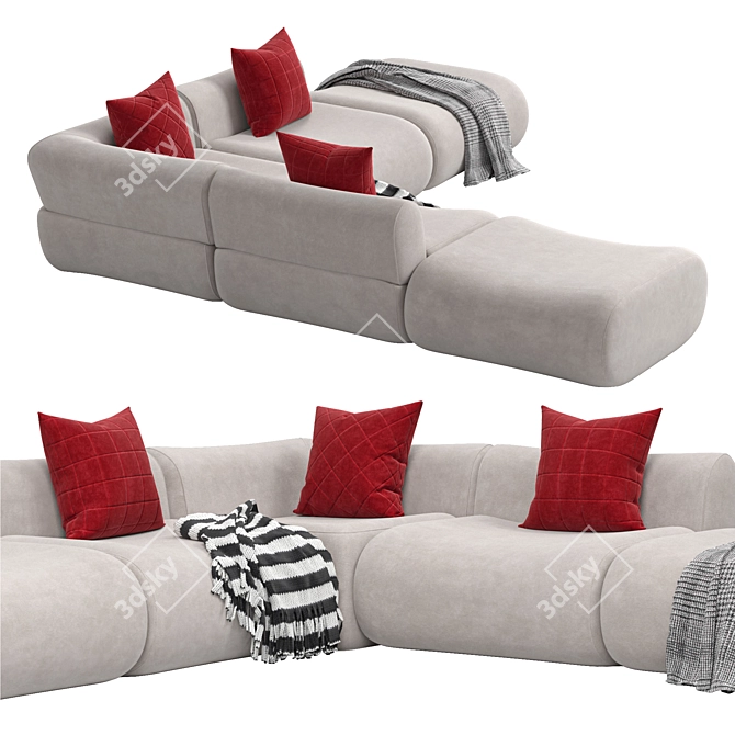 Modern Modular Sofa Lemmy Collection 3D model image 3