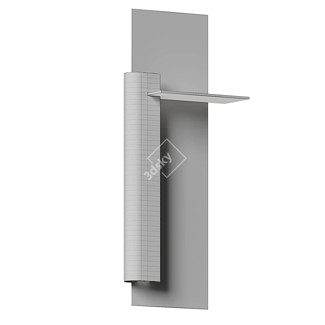 Industrial Aluminum LED Wall Sconce 3D model image 5