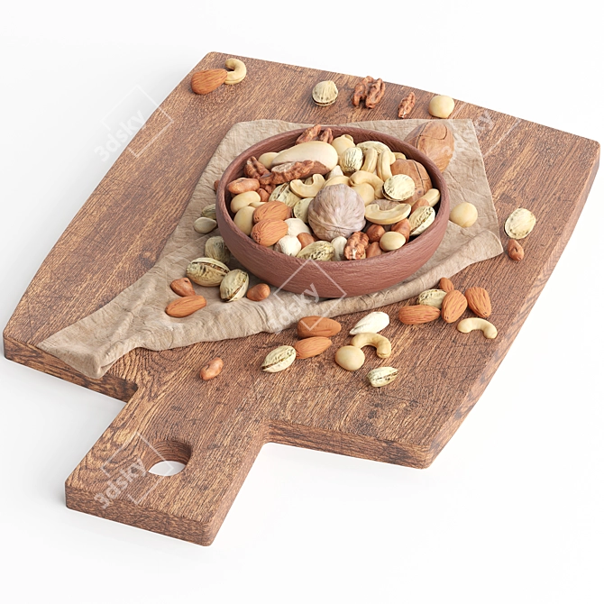 Exquisite Mixed Nuts Collection 3D model image 1