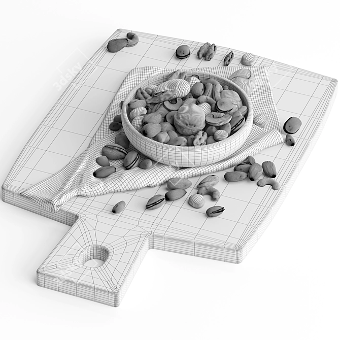 Exquisite Mixed Nuts Collection 3D model image 7