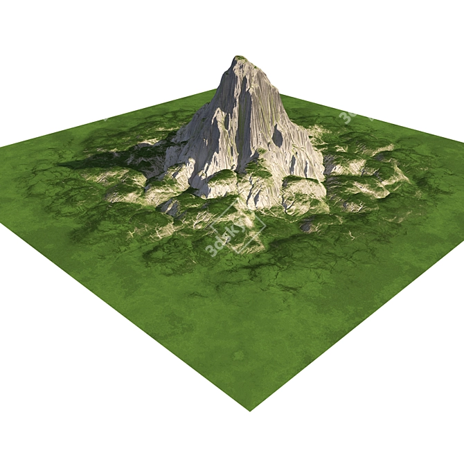 Realistic Mountain Rocky Peak Model 3D model image 1