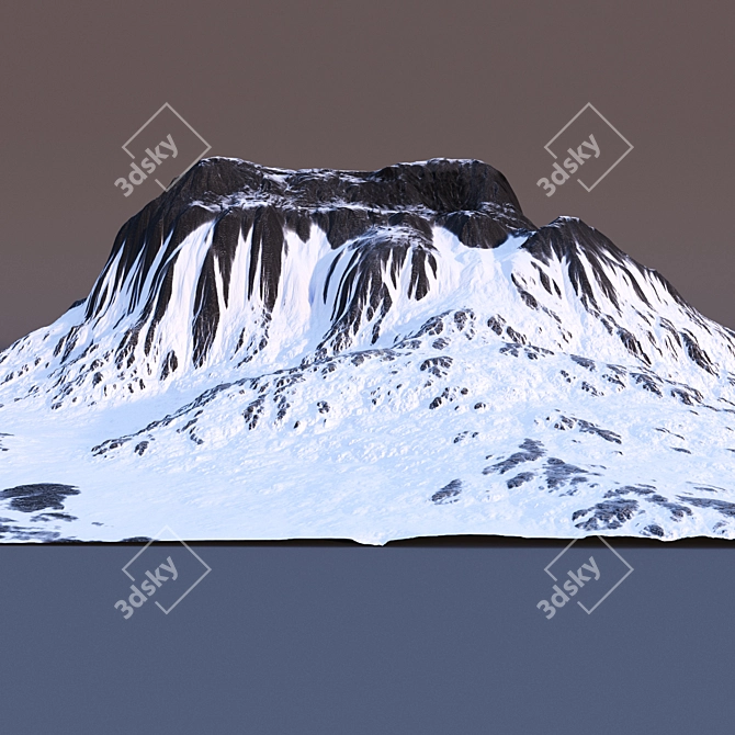 Snowy Mountain Model 3D model image 1