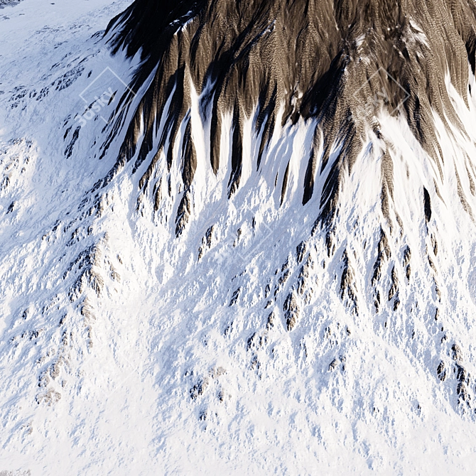 Snowy Mountain Model 3D model image 6