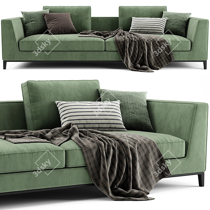 Modern B&B Lucrezia 2-Seater Sofa 3D model image 2