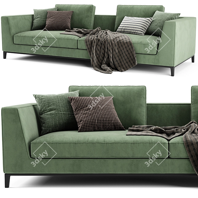 Modern B&B Lucrezia 2-Seater Sofa 3D model image 3