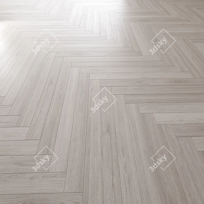 Wood Oak Parquetry 3D Model 3D model image 2