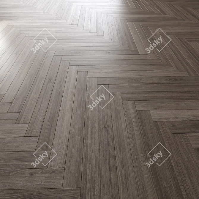 Wood Oak Parquetry 3D Model 3D model image 4