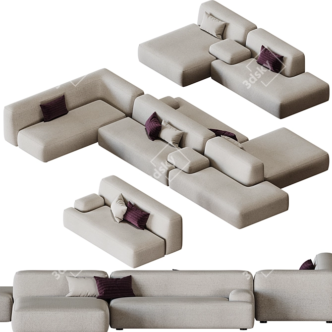 Modular Lema Cloud Sofa 3D model image 1