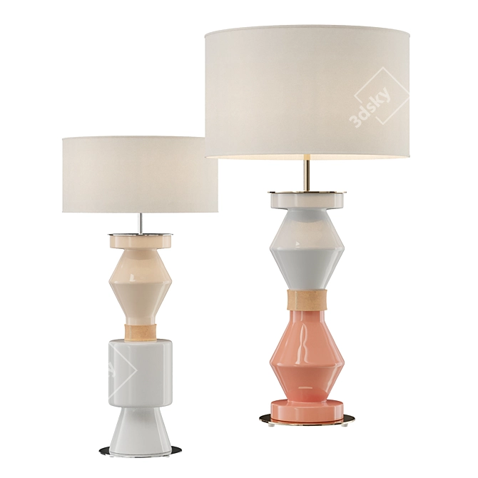 Elegant Aromas Table Lamps Set 3D model image 2