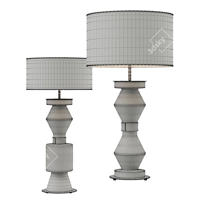 Elegant Aromas Table Lamps Set 3D model image 5