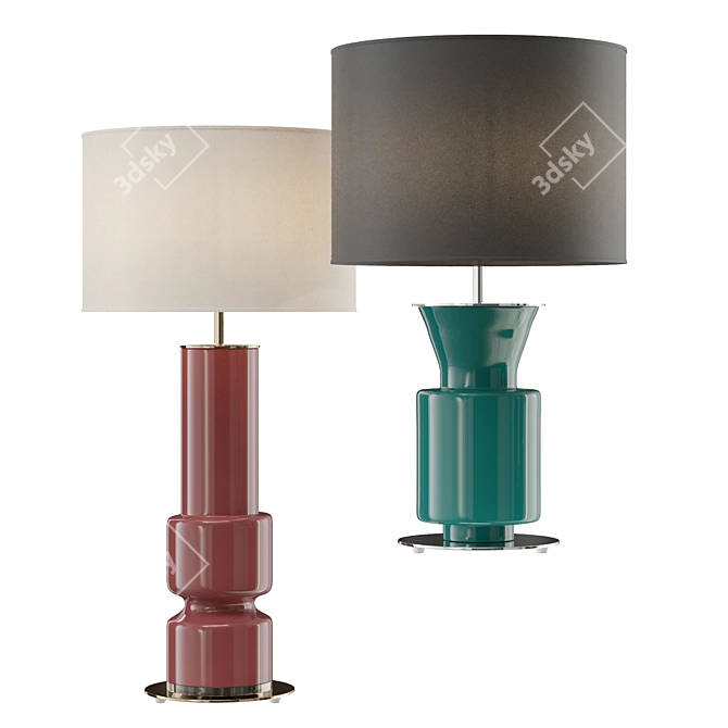 Aromas Table Lamp Set | Chic 3D model image 2