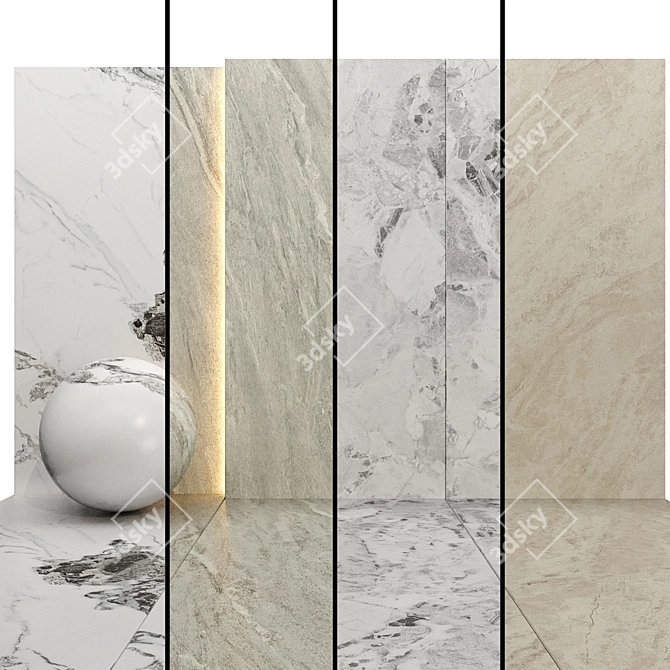 Luxury Marble Texture Set 017 3D model image 1