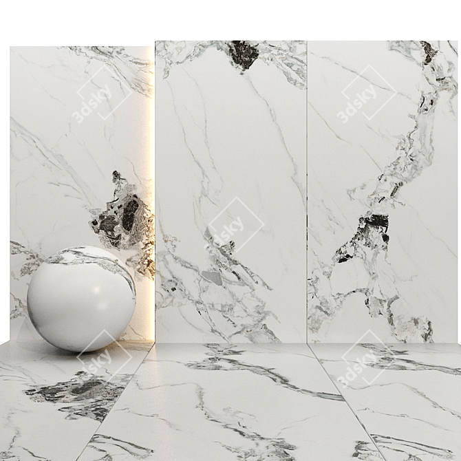 Luxury Marble Texture Set 017 3D model image 2