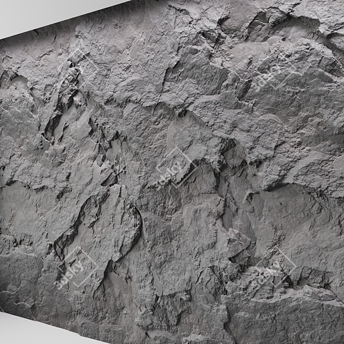 Seamless Stone Texture 4K Displacement 3D model image 4