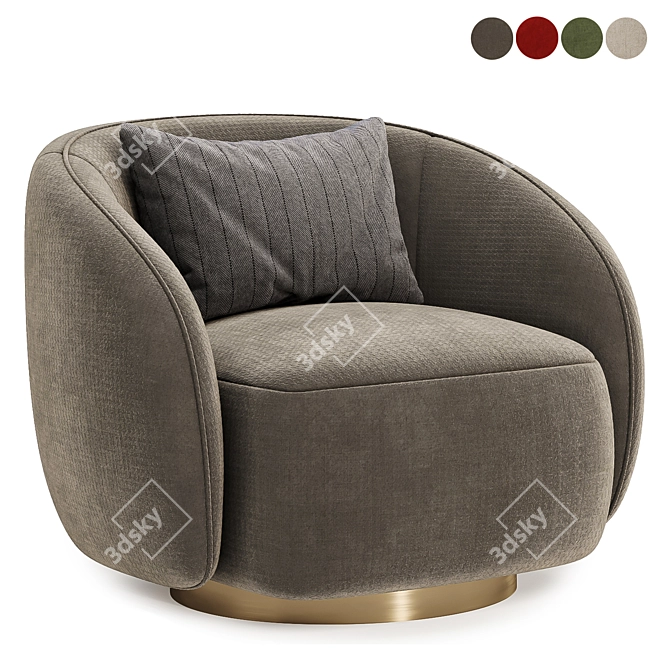 Colorful Swivel Armchair Collection! 3D model image 3