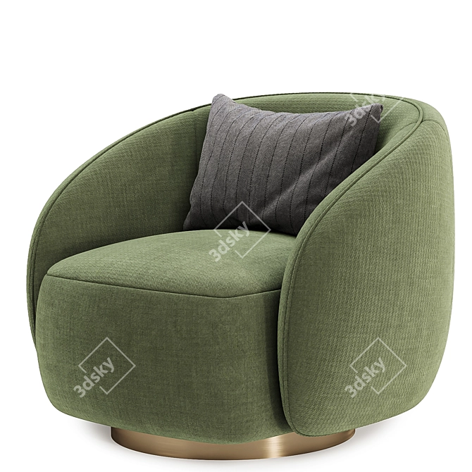 Colorful Swivel Armchair Collection! 3D model image 5