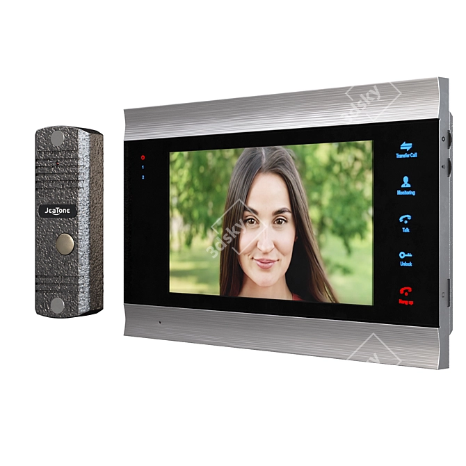 Jeatone M706S1 Video Doorbell-Silver 3D model image 1