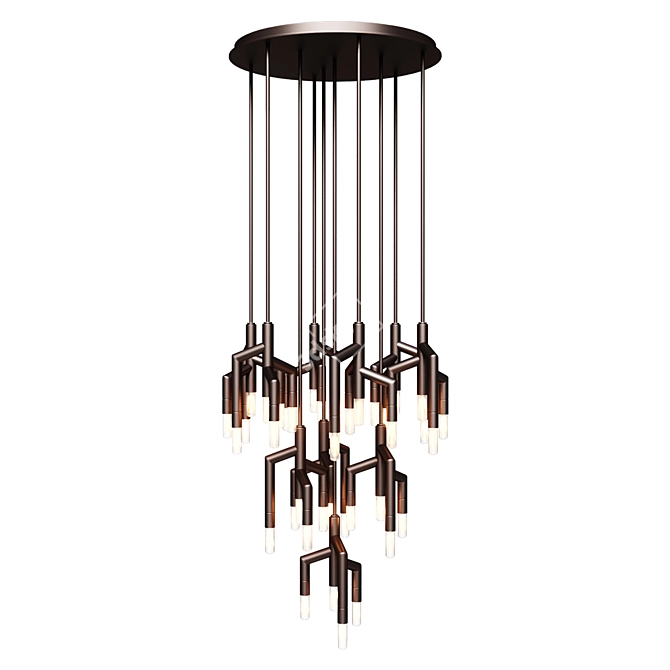 Rameau Circular Chandelier, 10-Light 3D model image 1