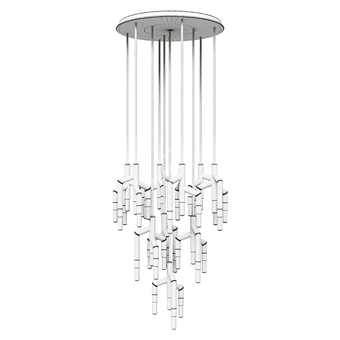 Rameau Circular Chandelier, 10-Light 3D model image 2