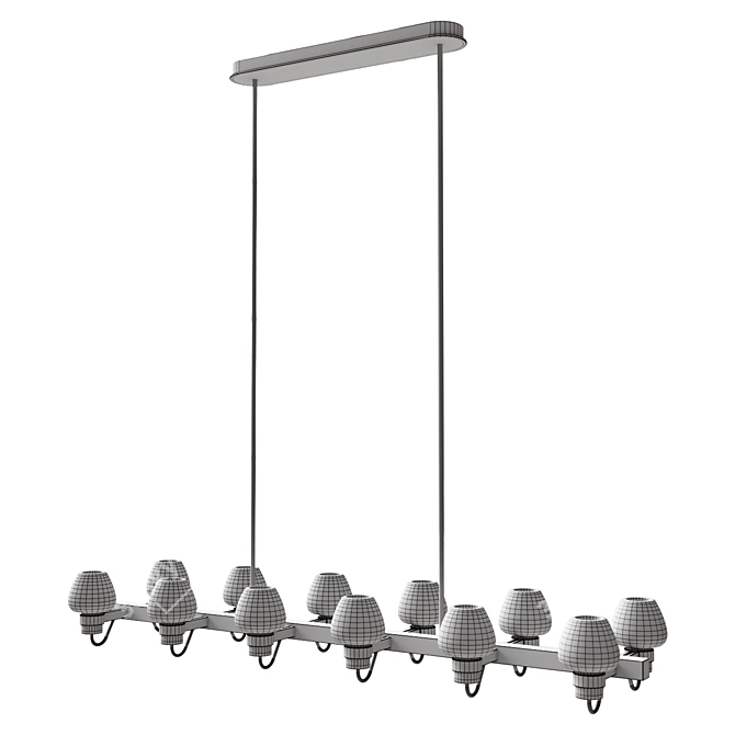 Linear Pendant Chandelier 3D model image 2