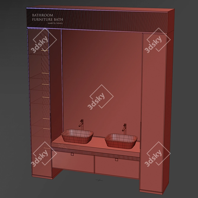 Bathroom Furniture Set 54 - Custom Design 3D model image 5