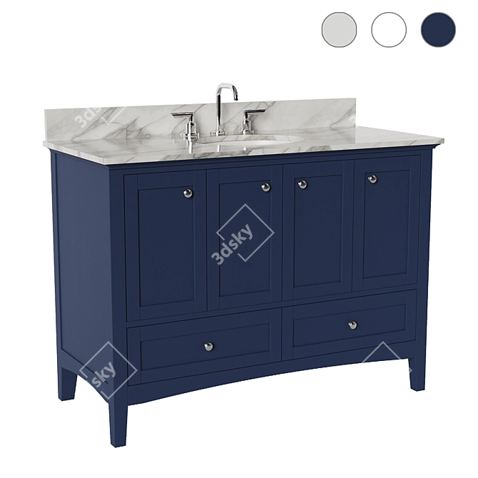 Etta Avenue Marble Top Vanity 3D model image 1