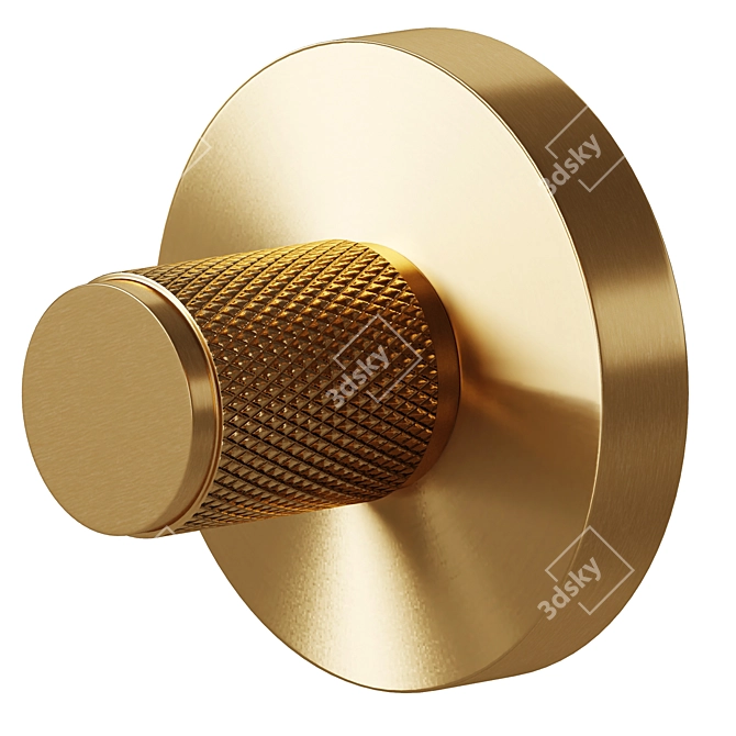 Meraki Brass Door Handle Set 3D model image 4