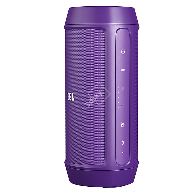 Portable JBL Charge 2 Speaker 3D model image 2