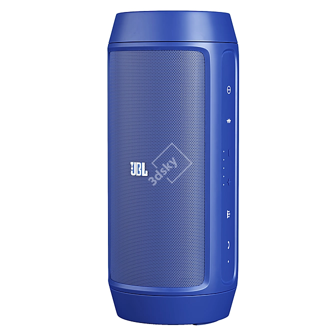 Portable JBL Charge 2 Speaker 3D model image 4