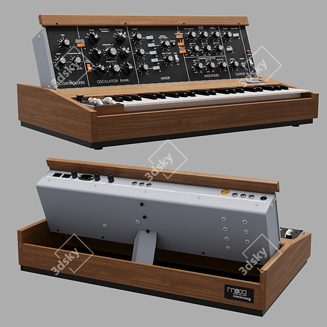  MiniMoog Analog Synthesizer (1970-1982) 3D model image 1