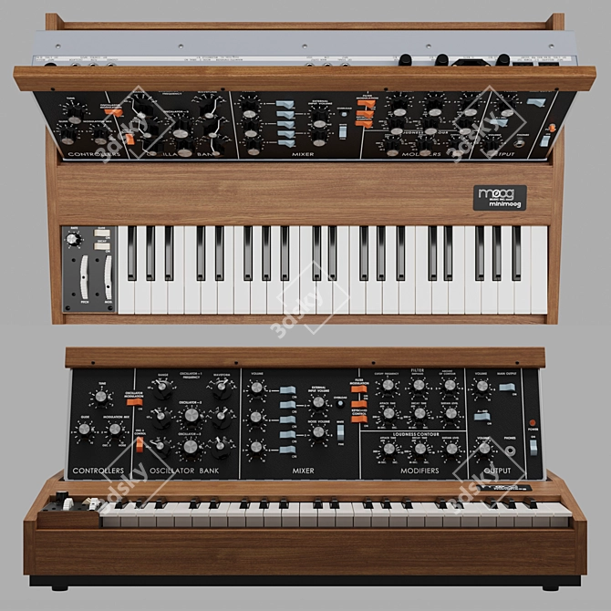  MiniMoog Analog Synthesizer (1970-1982) 3D model image 2