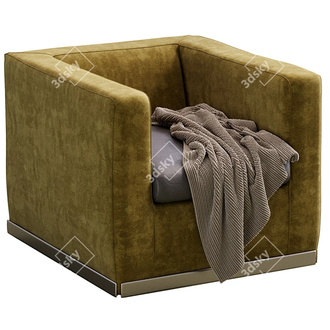 Elegant Suitcase Line Armchair Design 3D model image 4